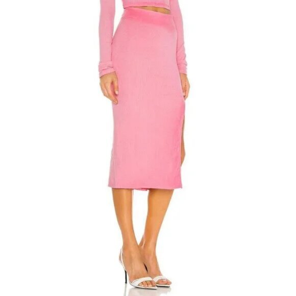 Cotton CITIZEN x REVOLVE Melbourne Midi Skirt in Hot Pink - Picture 2 of 6